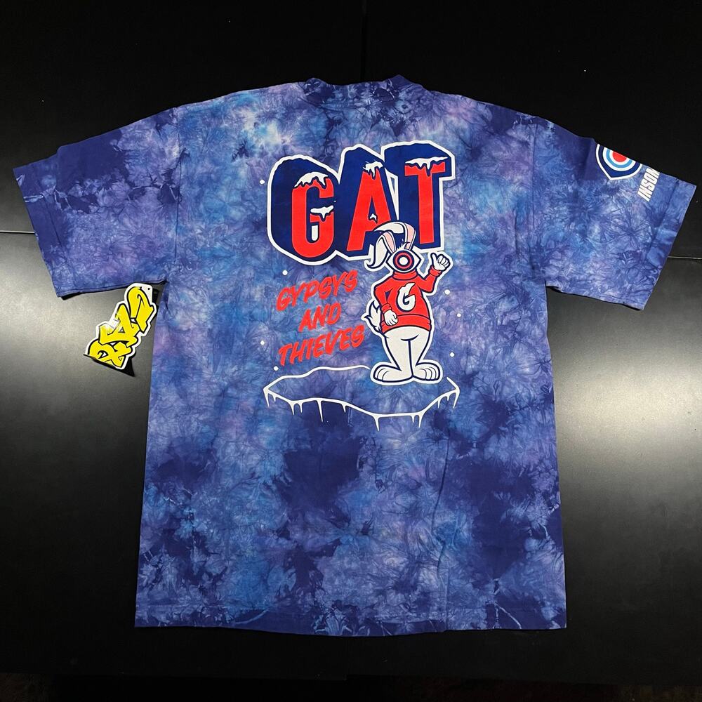 Insomniac x GAT Gypsys And Thieves Tie Dye Tee Shirt Men’s‎ Sz M New